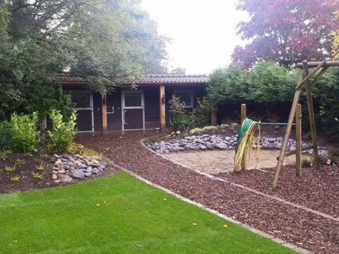 Nieuwgebouwde paardenstal